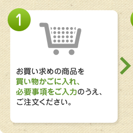 お買い求めの商品を買い物かごに入れ、必要事項をご入力のうえ、ご注文ください。